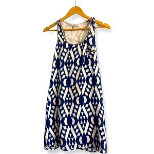 Blue & white mini dress